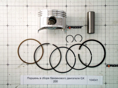 Поршень в сборе бензинового двигателя GX 200